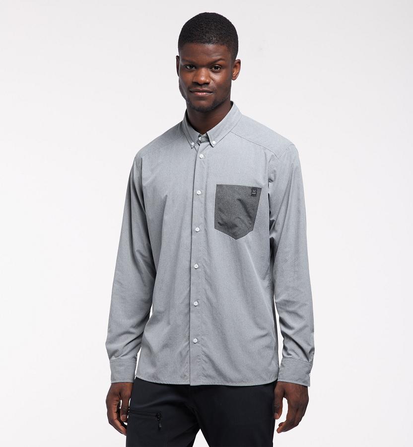 Haglöfs Mens Vejan Shirts Grey New Zealand 30812DMAY